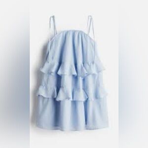 NWT H&M Blue Ruffle Dress Size S